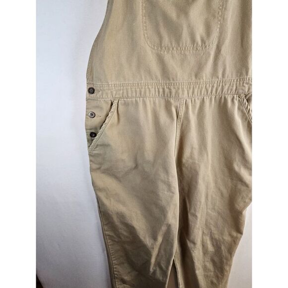 Vintage WoolrichOveralls Bibs Khaki 1455 Women's Large Beige 90s Great Condition - Picture 10 of 13